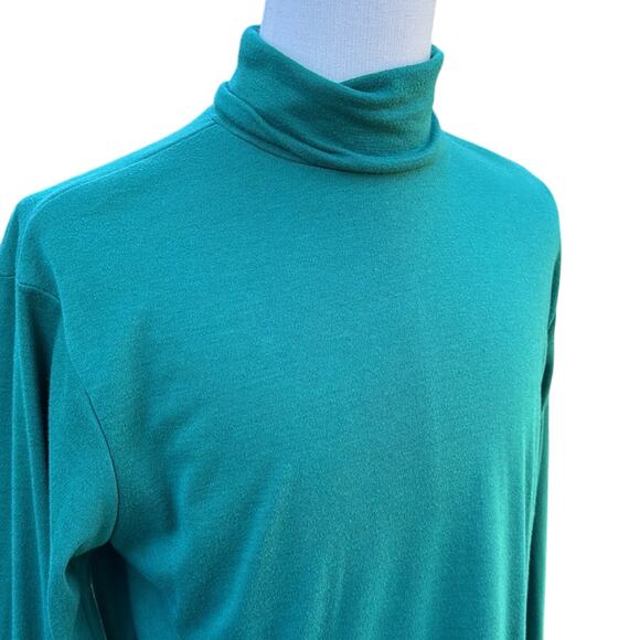 VTG Cabelas Outdoor Gear Turtleneck Men’s Size Large Hunter Green Top - Picture 2 of 8